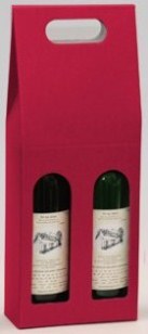 Krabice na dvě lahve vína - vínová (2033)